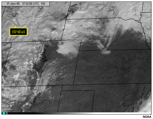 This image shows stratus clouds viewed with GOES-8 visible channel