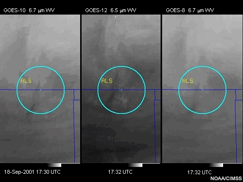A comparison between GOES-8, -10, and -12 water vapor channel imagery for orographic gravity waves near Alamosa Colorado