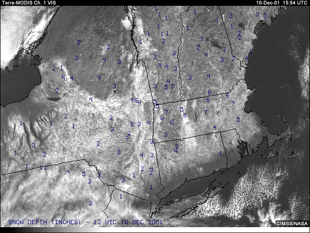 visible image of New England 10-Dec-01 after a snow storm with clouds and snow on the ground 