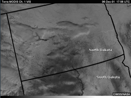 Vis image over North Dakota