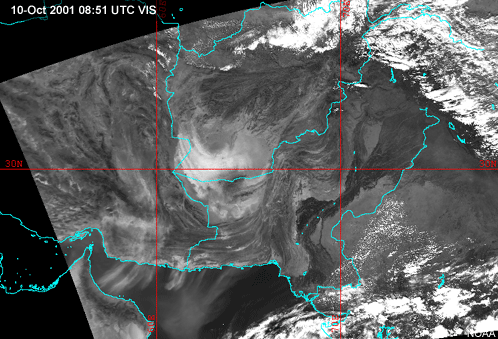 visible image over central asia showing blowing dust